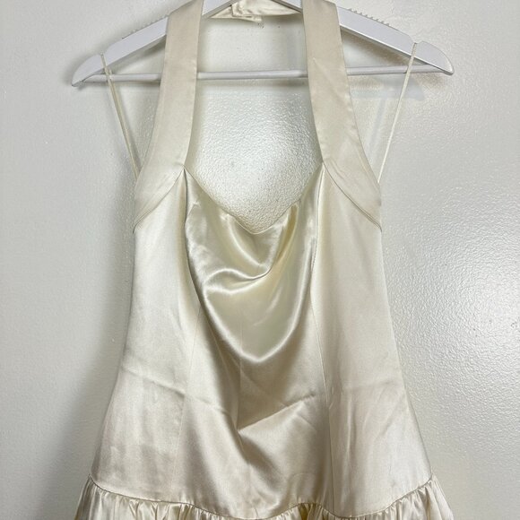 REFORMATION Babette Silk Dress in Ivory Size US 6 NWT - Picture 7 of 16